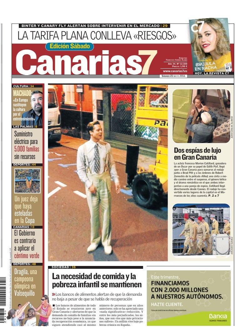 Portada Canarias7 21-05-2016
