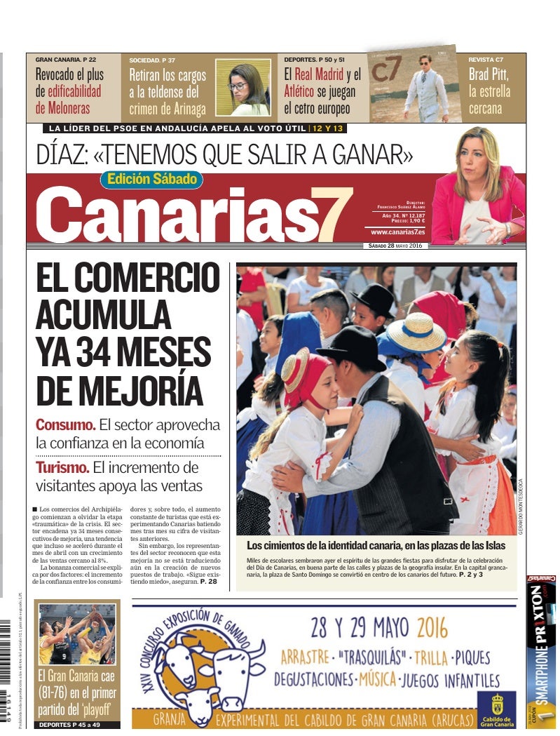 Portada Canarias7 28-05-2016