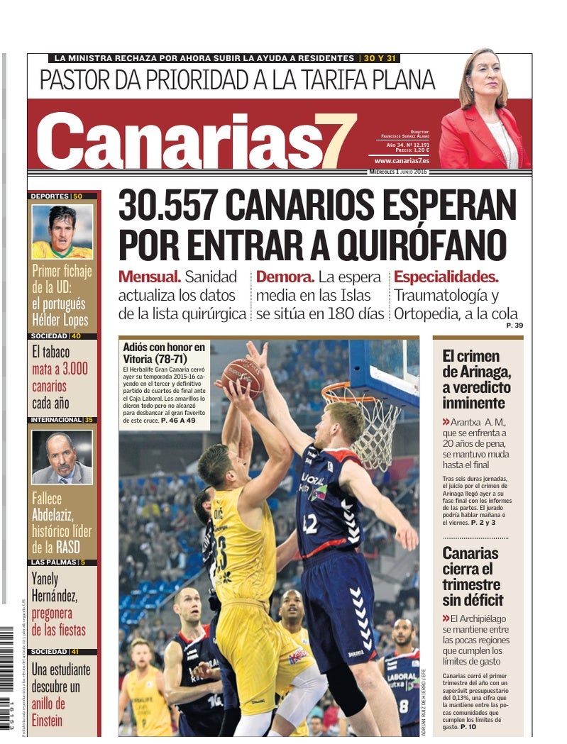 Portada Canarias7 01-06-2016