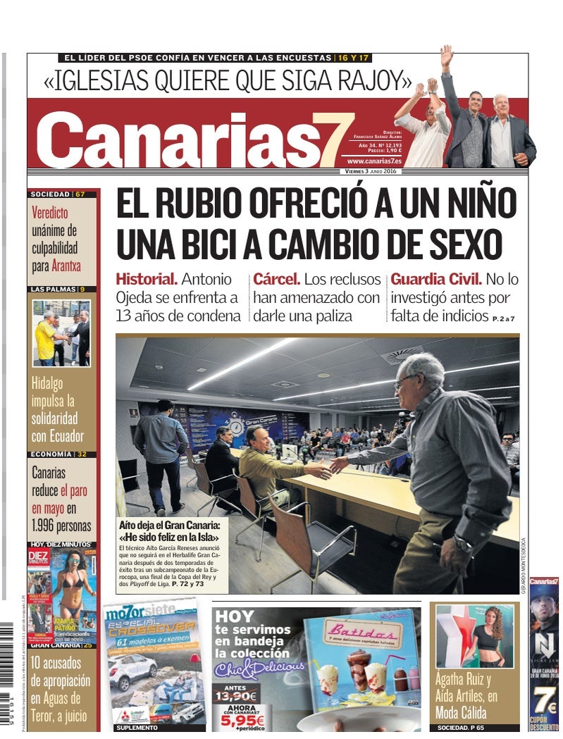 Portada Canarias7 03-06-2016