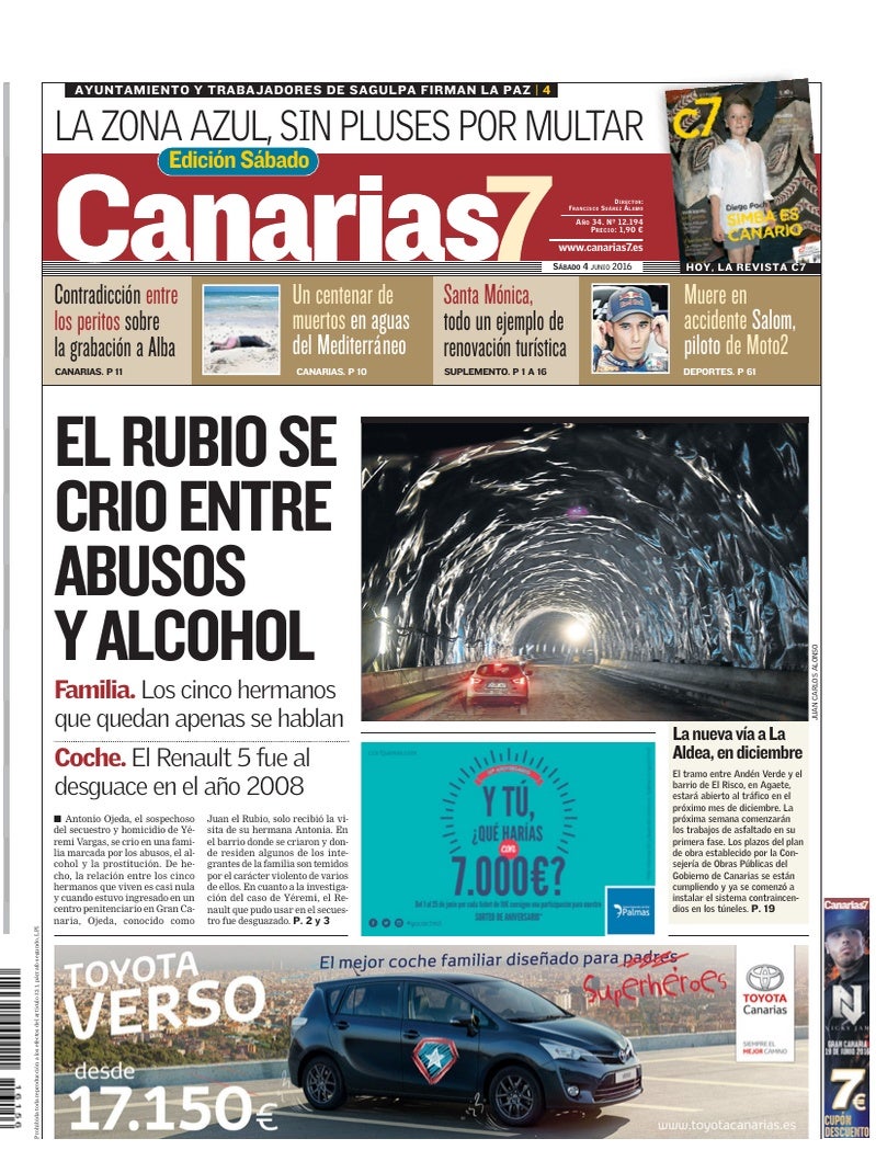 Portada Canarias7 04-06-2016