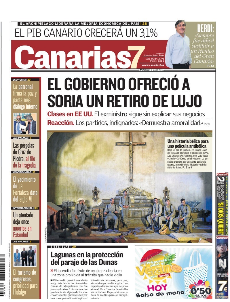 Portada Canarias7 08-06-2016