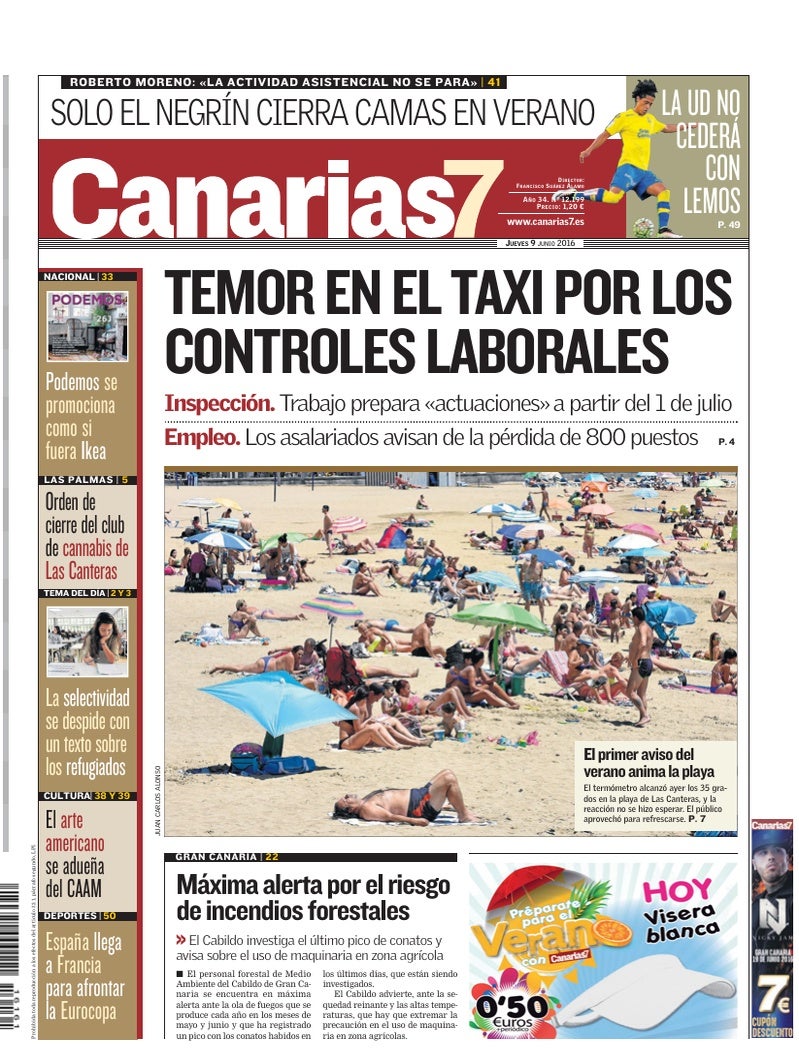 Portada Canarias7 09-06-2016