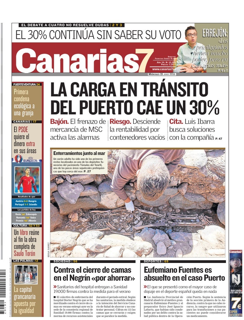 Portada Canarias7 15-06-2016