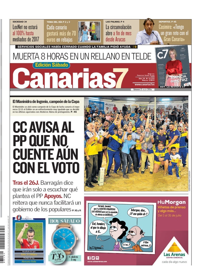 Portada Canarias7 02-07-2016