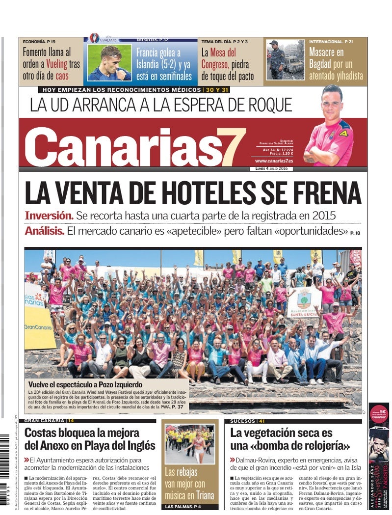 Portada Canarias7 04-07-2016