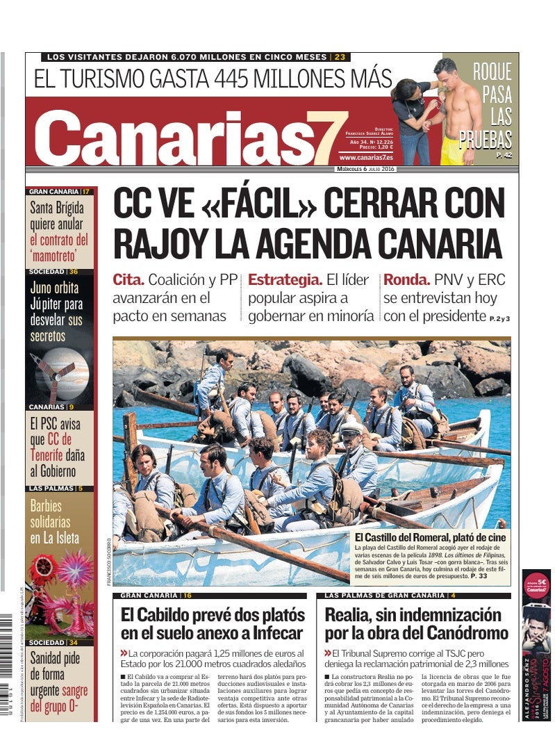 Portada Canarias7 06-07-2016
