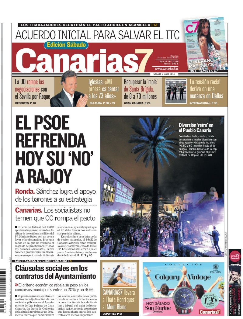 Portada Canarias7 09-07-2016