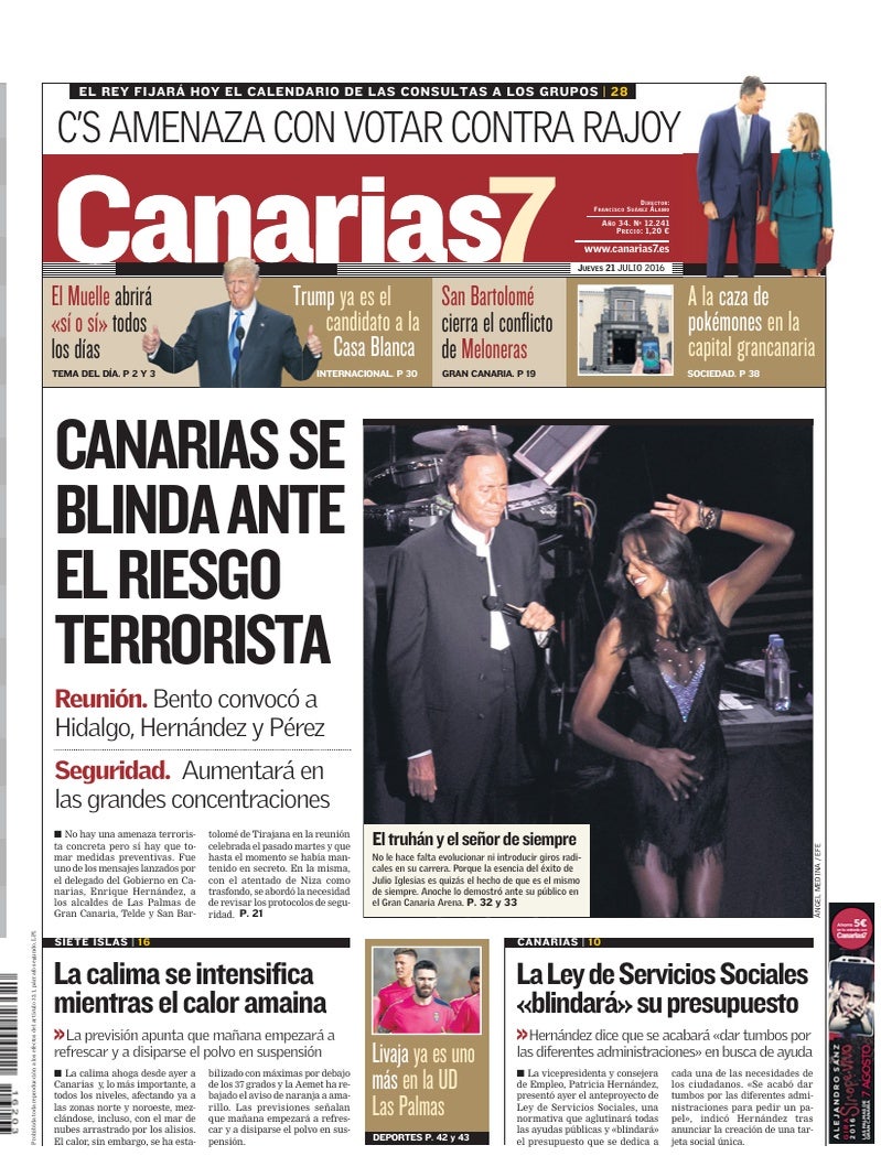 Portada Canarias7 21-07-2016