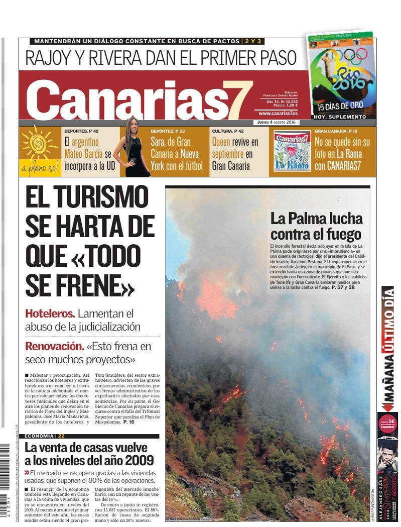 Portada Canarias7 04-08-2016