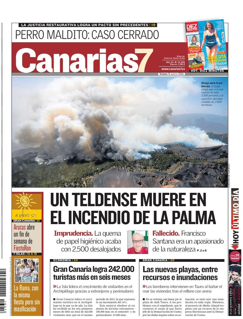 Portada Canarias7 05-08-2016