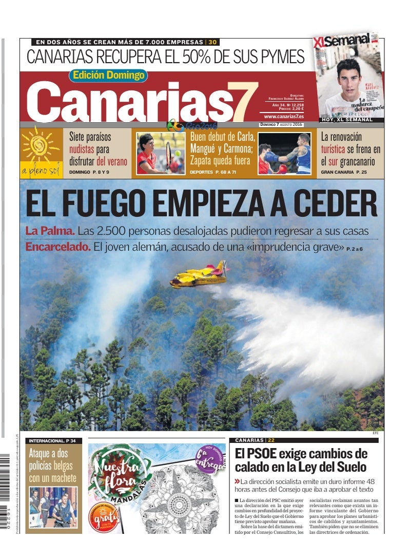Portada Canarias7 07-08-2016
