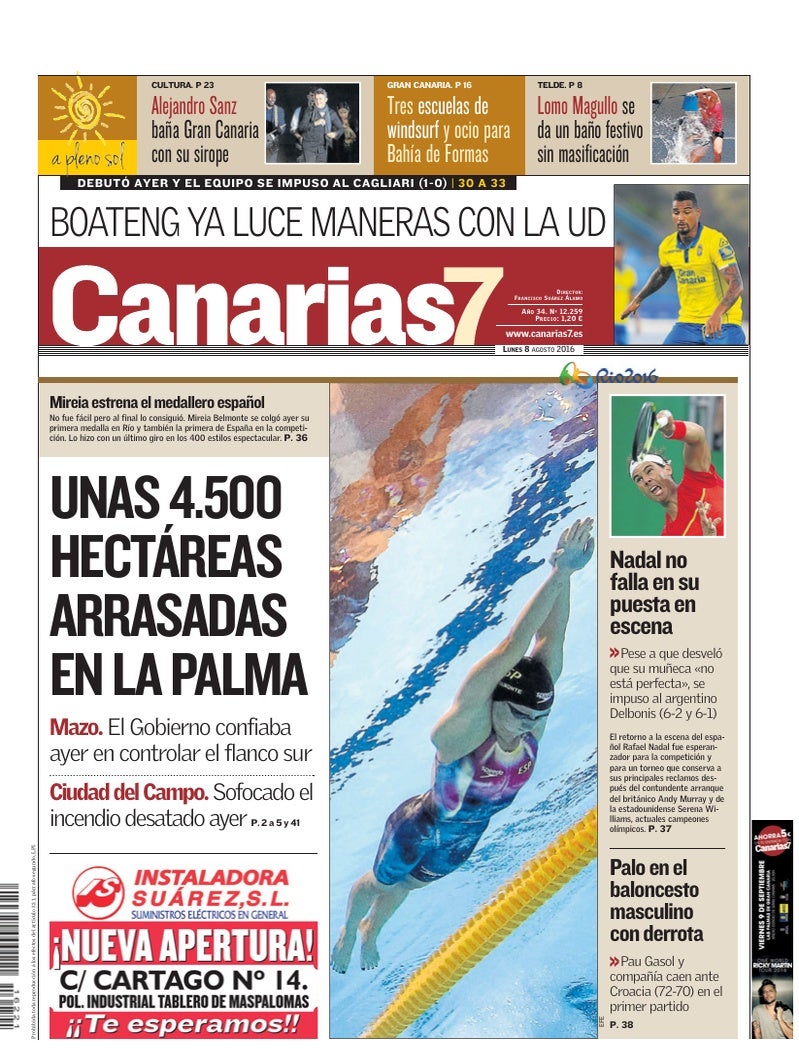 Portada Canarias7 08-08-2016