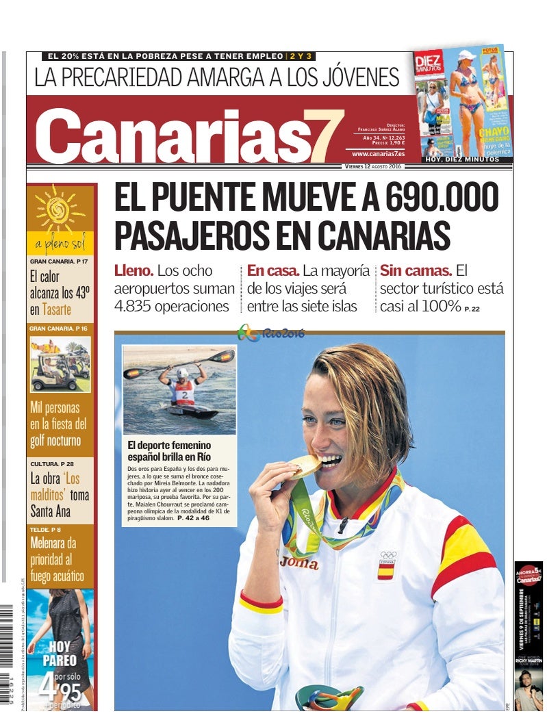 Portada Canarias7 12-08-2016