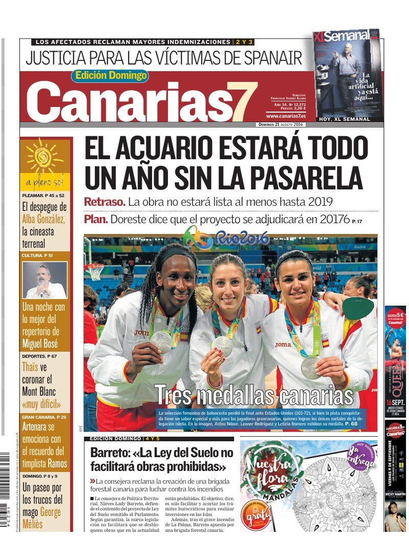Portada Canarias7 21-08-2016
