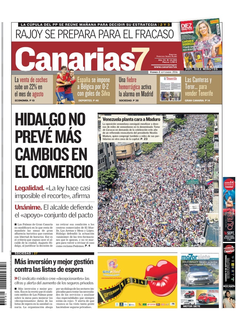 Portada Canarias7 02-09-2016