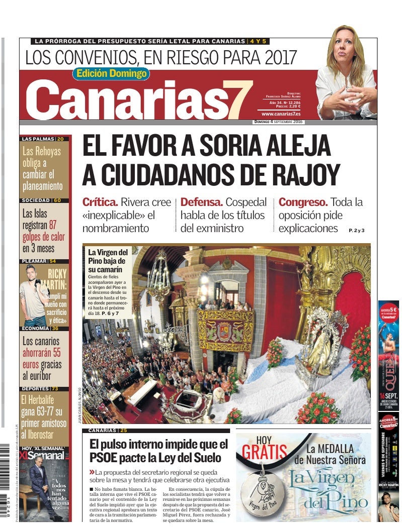Portada Canarias7 04-09-2016