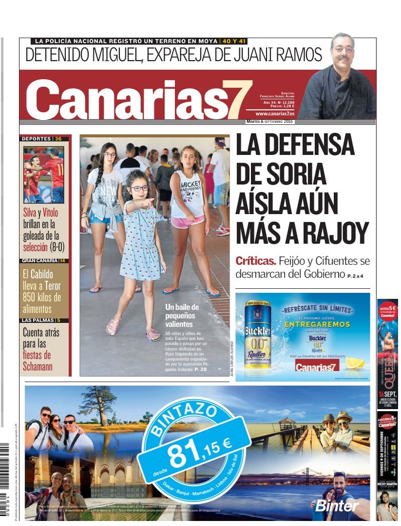 Portada Canarias7 06-09-2016