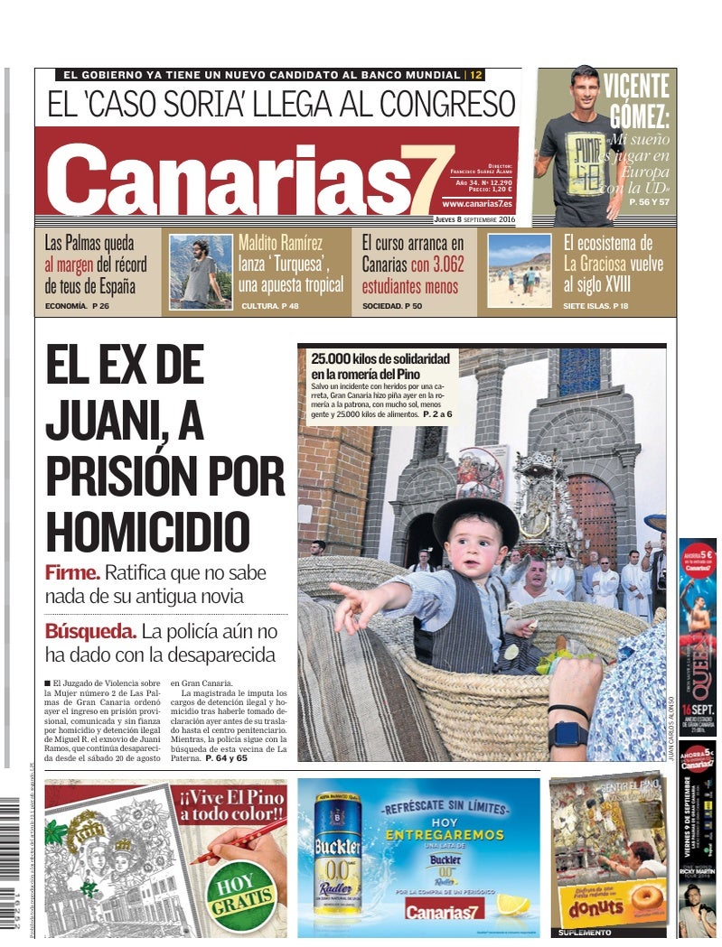 Portada Canarias7 08-09-2016
