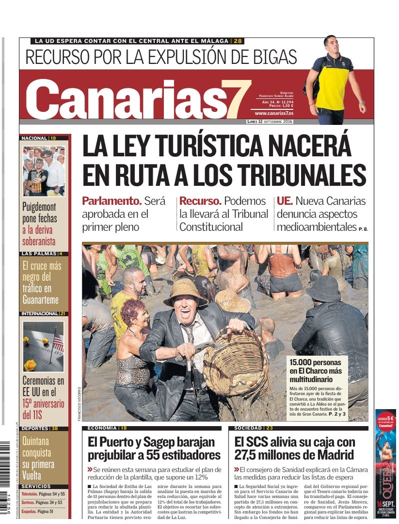 Portada Canarias7 12-09-2016