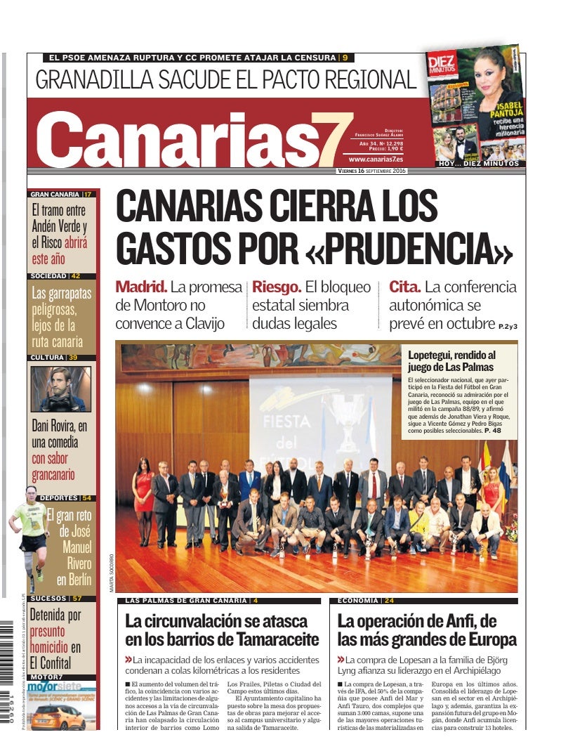 Portada Canarias7 16-09-2016