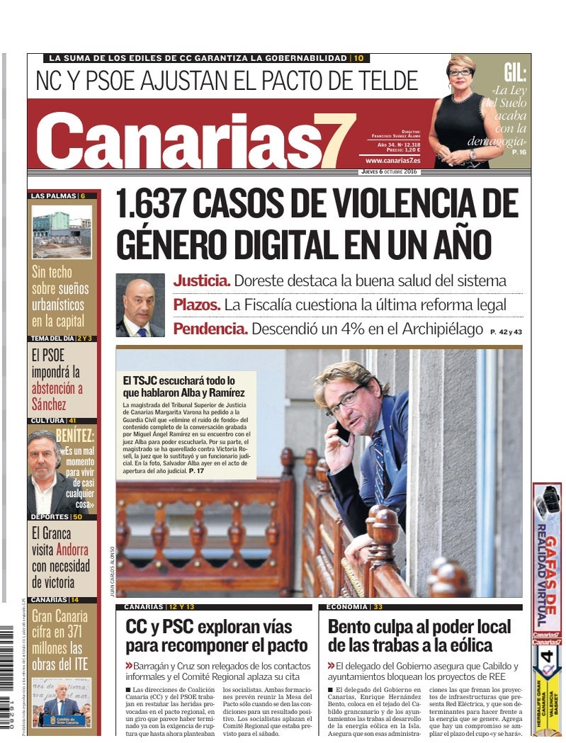 Portada Canarias7 06-10-2016