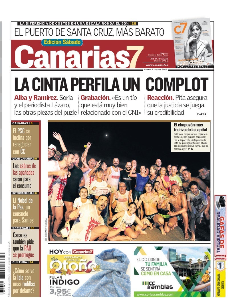Portada Canarias7 08-10-2016