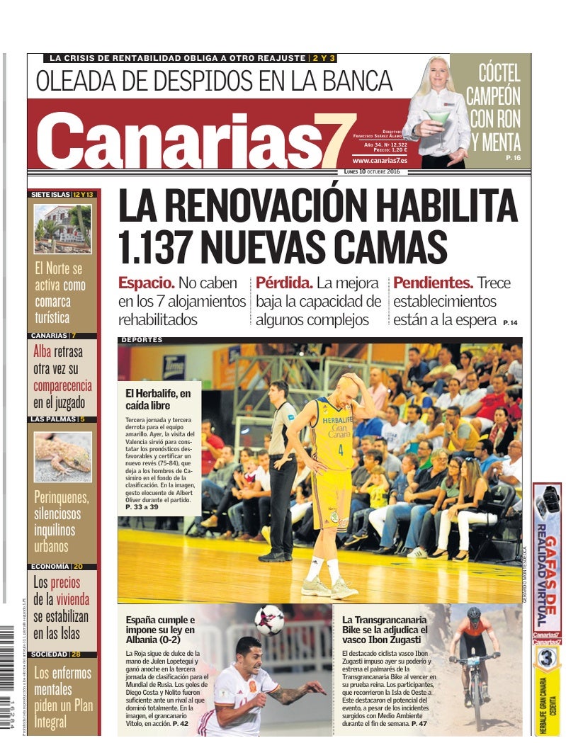 Portada Canarias7 10-10-2016