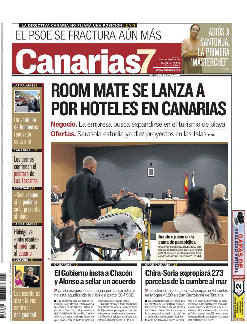 Portada Canarias7 18-10-2016
