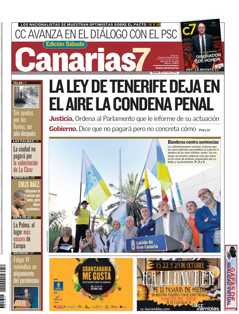 Portada Canarias7 22-10-2016