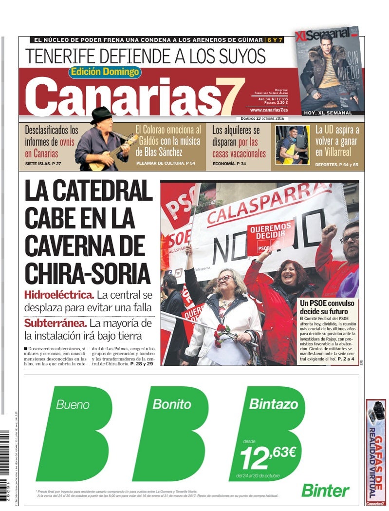 Portada Canarias7 23-10-2016