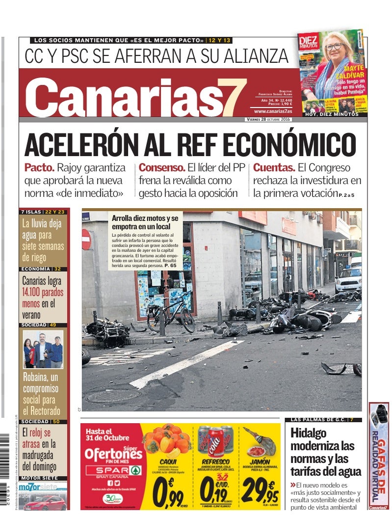 Portada Canarias7 28-10-2016
