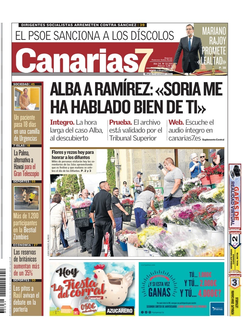 Portada Canarias7 01-11-2016