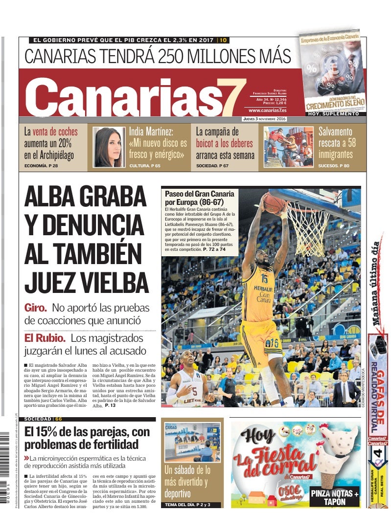 Portada Canarias7 03-11-2016