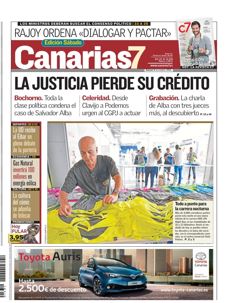 Portada Canarias7 05-11-2016
