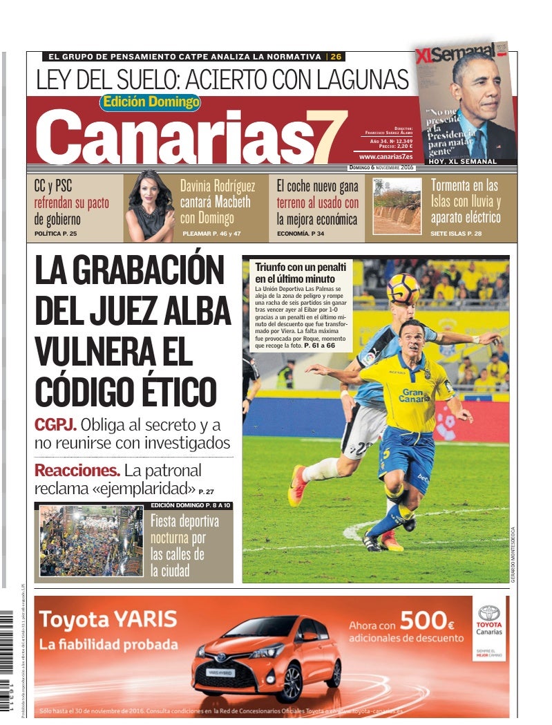 Portada Canarias7 06-11-2016