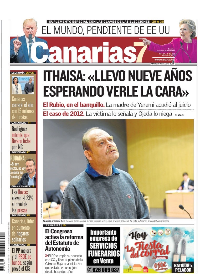 Portada Canarias7 08-11-2016
