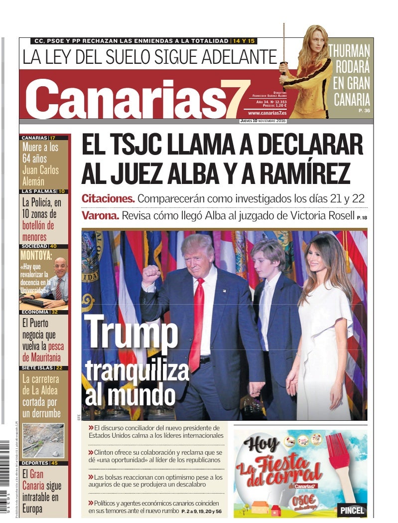 Portada Canarias7 10-11-2016