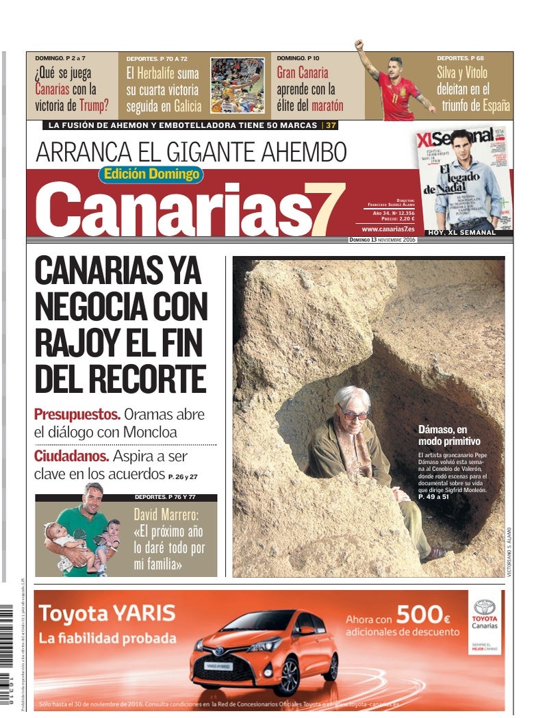 Portada Canarias7 13-11-2016