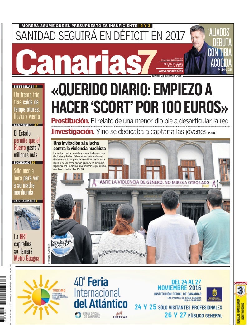 Portada Canarias7 22-11-2016