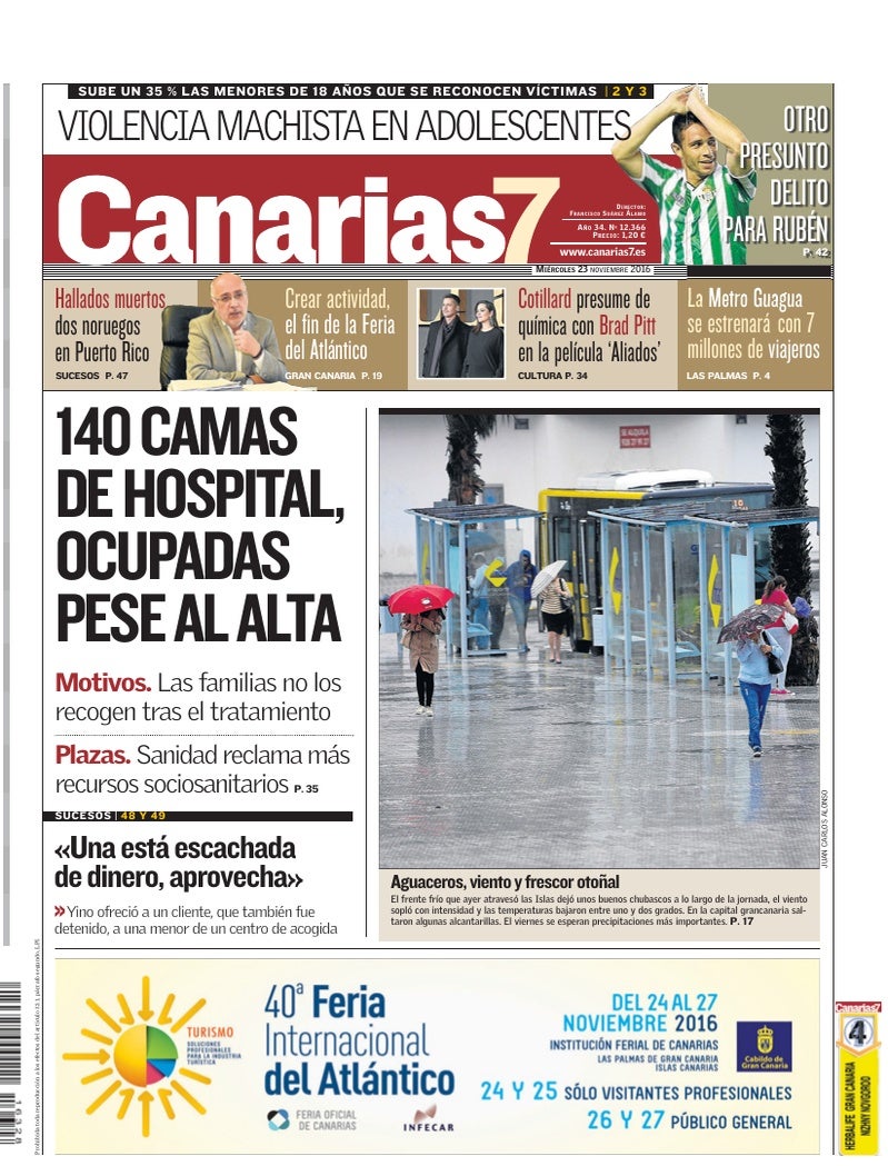 Portada Canarias7 23-11-2016