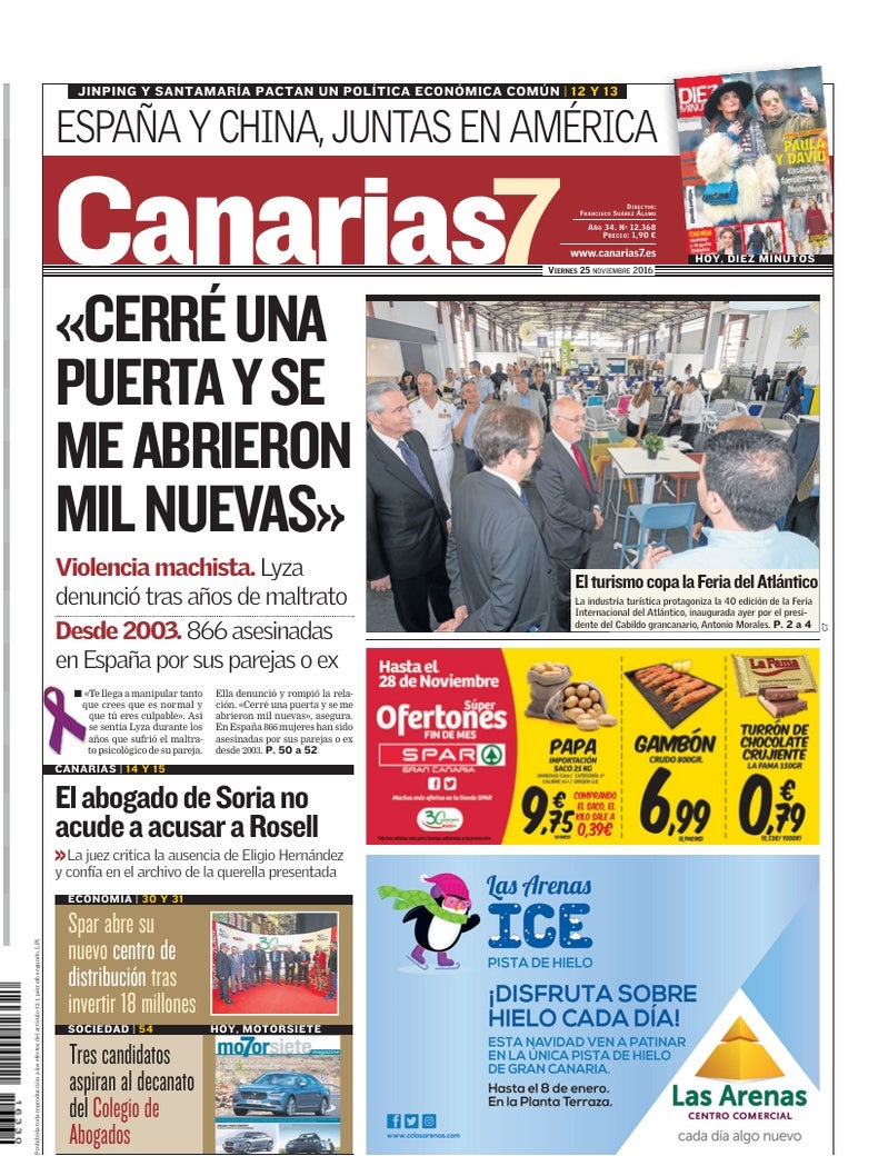 Portada Canarias7 25-11-2016