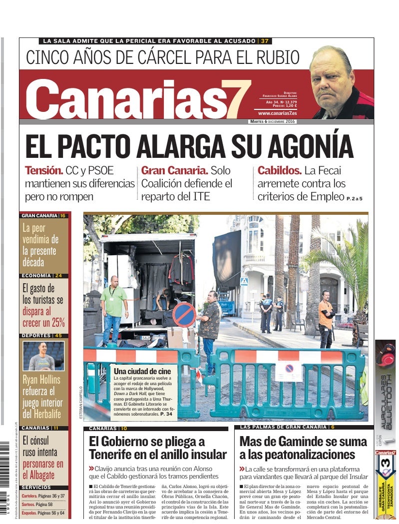 Portada Canarias7 06-12-2016