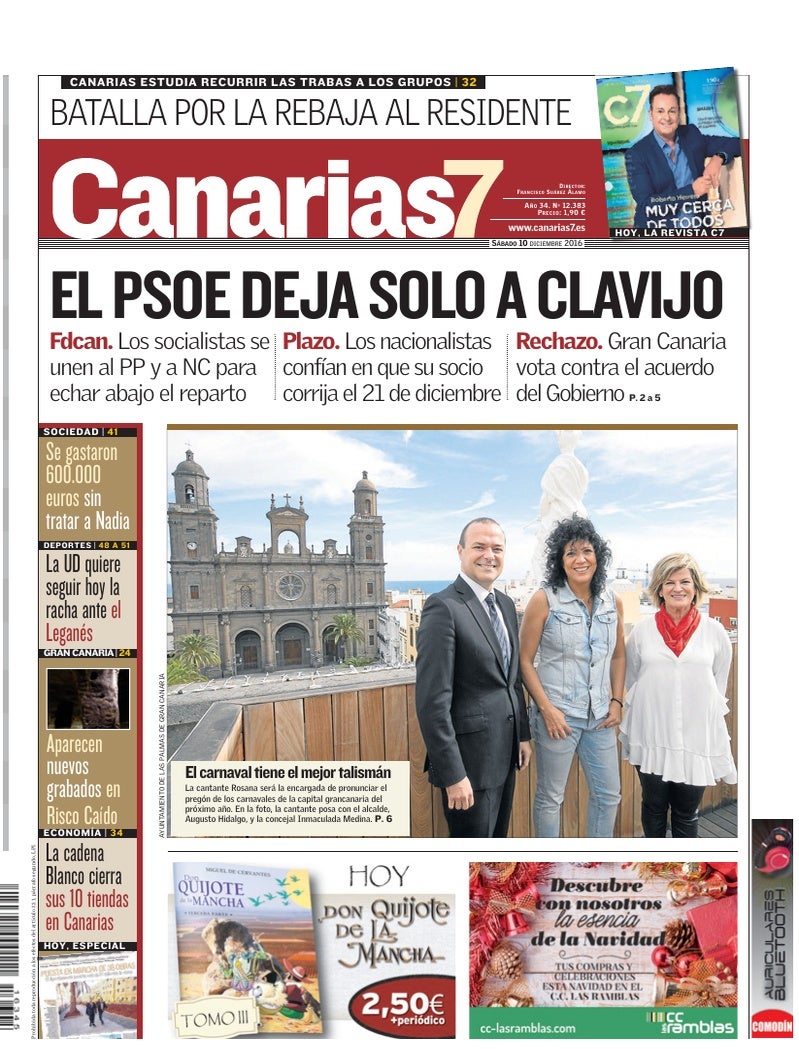 Portada Canarias7 10-12-2016