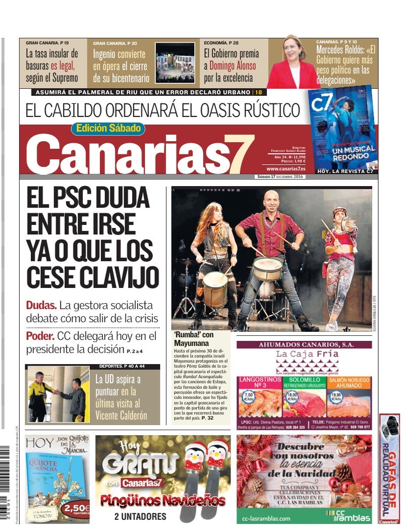 Portada Canarias7 17-12-2016