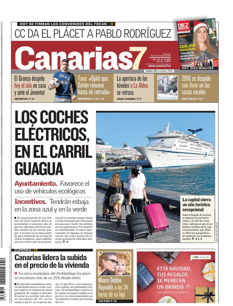Portada Canarias7 30-12-2016