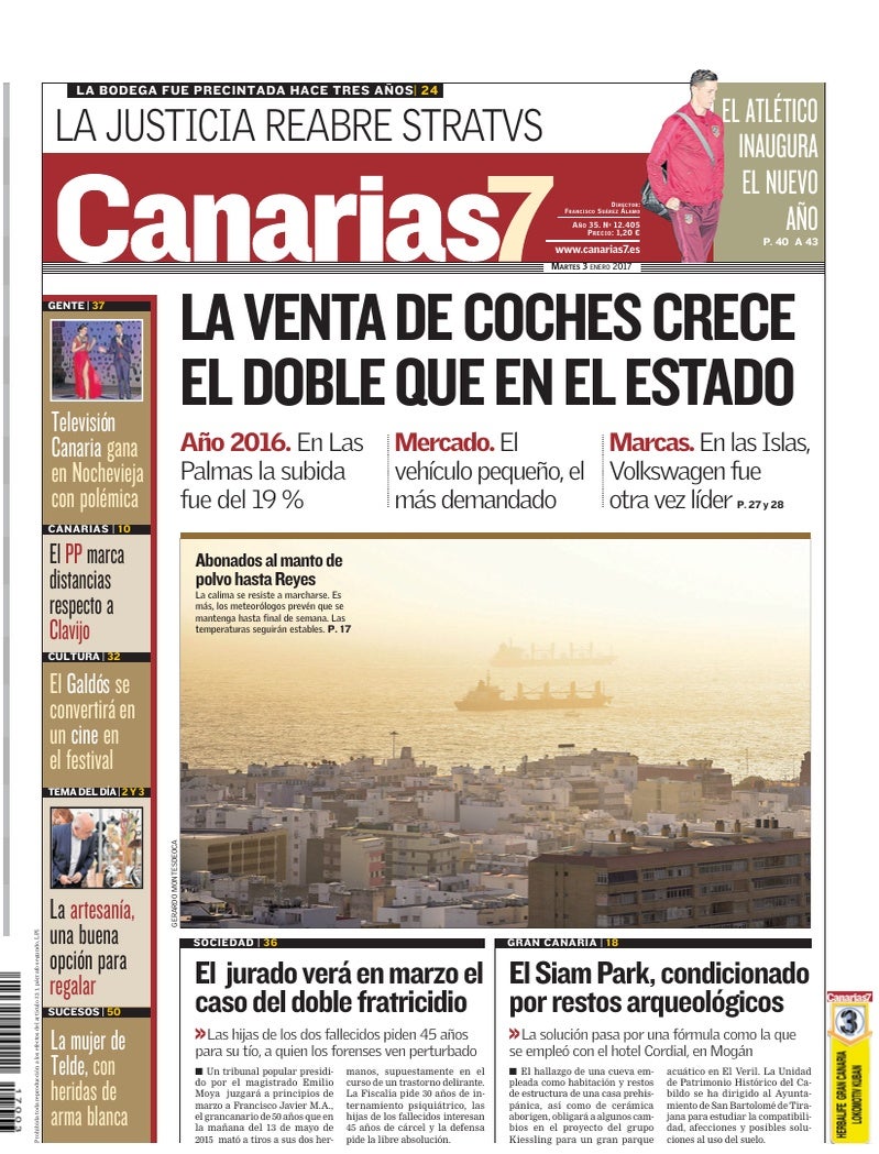 Portada Canarias7 03-01-2017