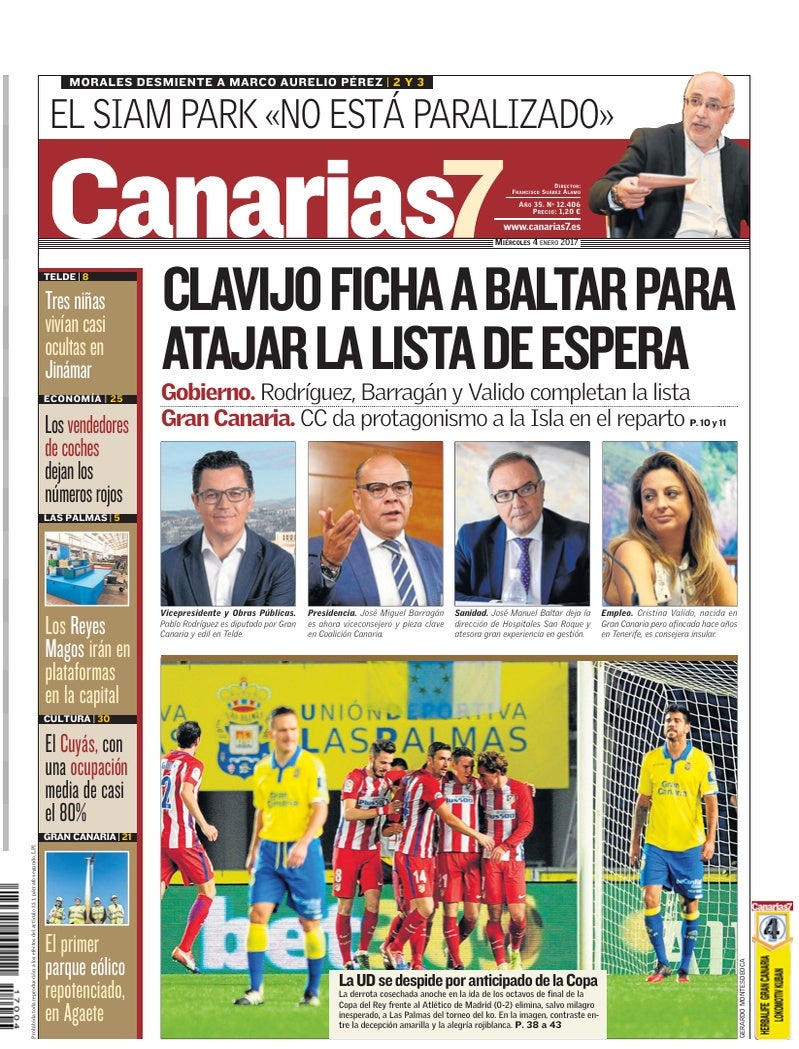 Portada Canarias7 04-01-2017