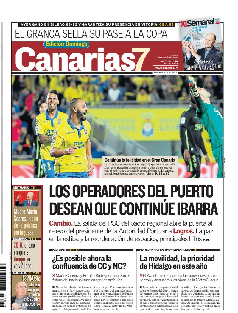 Portada Canarias7 08-01-2017