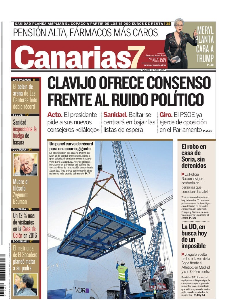 Portada Canarias7 10-01-2017